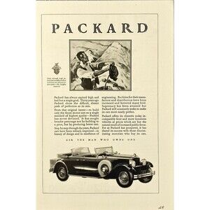 Packard "Ask the Man Who Owns One" Vintage print Ad 1929